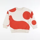 Thinking Mu  - Sweat KAI CONTRAST orange - 8 ans