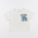 Zara - tee-shirt imprimé au dos beige - 9/12 mois