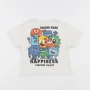 Zara - tee-shirt imprimé au dos beige - 9/12 mois