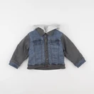 IKKS - veste réversible bleu, gris - 2 ans
