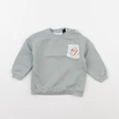 Zara - sweat imprimé au dos vert - 6/9 mois