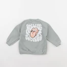 Zara - sweat imprimé au dos vert - 6/9 mois