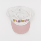 Monoprix - casquette blanc, rose - 7/8 ans