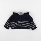 IKKS - gilet réversible bleu, gris - 6 mois