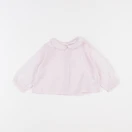 Bonnet à Pompon - blouse rose - 6 mois