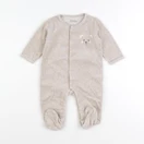 Vertbaudet - pyjama velours beige - 6 mois