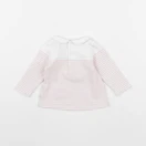 Obaïbi - tee-shirt blanc, rose - 3 mois