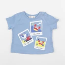 DPAM - tee-shirt bleu - 3 mois