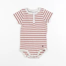 Petit Bateau - body beige, rouge - 6 mois