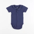 Petit Bateau - body à col bleu - 6 mois