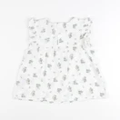 Petit Bateau - blouse blanc, vert - 24 mois