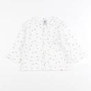 Petit Bateau - chemise blanc, rouge - 24 mois