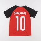 H&M - tee-shirt imprimé au dos orange, noir - 8/10 ans