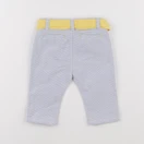 Obaïbi - pantalon blanc, bleu - 3 mois