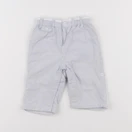 Obaïbi - pantalon blanc, bleu - 3 mois