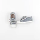 Vertbaudet - tennis à scratch/ lacets bleu - pointure 27