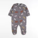 Petit Bateau - pyjama coton gris - 12 mois