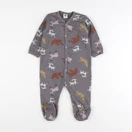Petit Bateau - pyjama coton gris - 12 mois