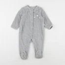 Vertbaudet - pyjama velours gris - 12 mois
