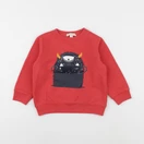 Vertbaudet - sweat rouge - 3 ans