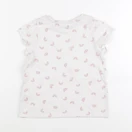 Vertbaudet - tee-shirt blanc, rose - 6 ans