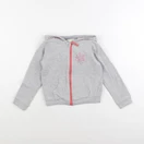 Vertbaudet - sweat gris, rose - 5 ans