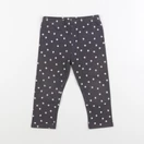 Vertbaudet - legging gris, blanc - 2 ans