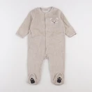 Vertbaudet - pyjama velours beige - 18 mois