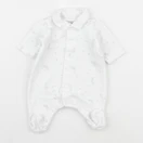 Petit Bateau - pyjama velours blanc - 0 mois