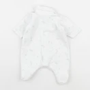 Petit Bateau - pyjama velours blanc - 0 mois
