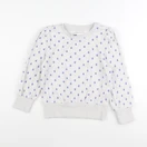 La Redoute - sweat blanc, bleu - 6 ans
