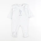 Vertbaudet - pyjama velours blanc - 9 mois