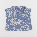 Petit Bateau - blouse bleu - 6 mois