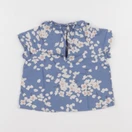 Petit Bateau - blouse bleu - 6 mois