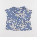 Petit Bateau - blouse bleu - 6 mois