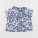 Petit Bateau - blouse bleu - 6 mois