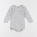 Petit Bateau - body gris - 18 mois
