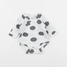 Vertbaudet - body blanc, gris - 0 mois
