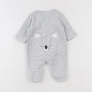 Vertbaudet - pyjama velours gris - 1 mois