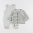 Vertbaudet - pyjama velours vert - 1 mois