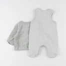 Vertbaudet - pyjama velours vert - 1 mois