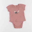 Vertbaudet - body tee-shirt rose - 3 mois