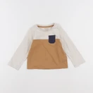 Vertbaudet - tee-shirt beige - 18 mois