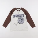 Vertbaudet - tee-shirt marron, gris - 10 ans