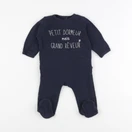 Vertbaudet - pyjama coton bleu - 3 mois