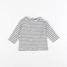 Vertbaudet - tee-shirt bleu, argent - 3 mois