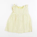 Vertbaudet - robe jaune, blanc - 2 ans
