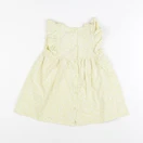 Vertbaudet - robe jaune, blanc - 2 ans