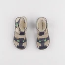 Vertbaudet - sandales beige, bleu - pointure 28