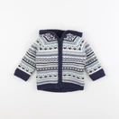 Vertbaudet - gilet réversible bleu - 6 mois